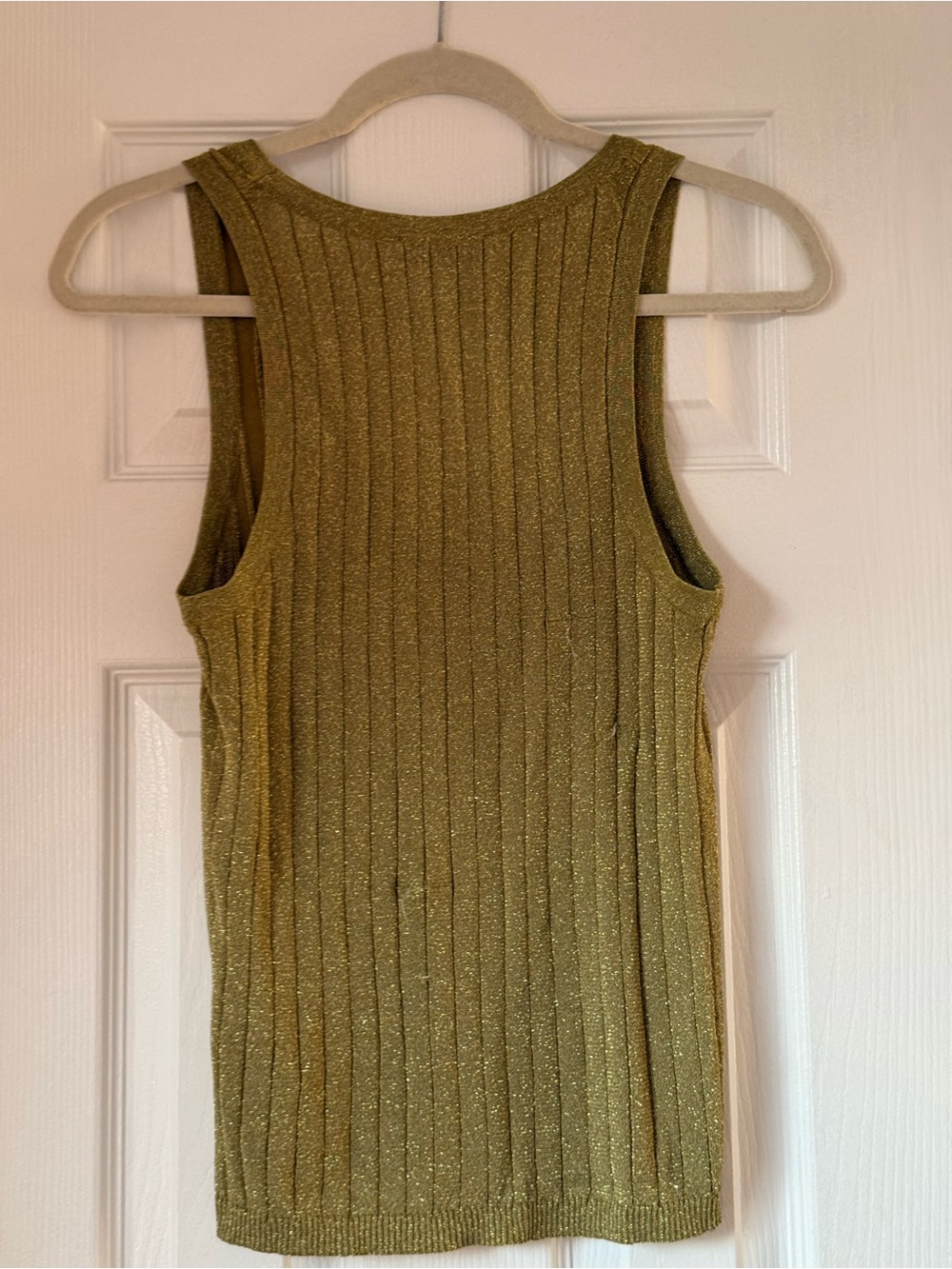 Zara Metallic Ribbed Tank Top - Picture 3 of 4